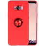 Softcase voor Galaxy S8 Plus Hoesje met Ring Houder Rood