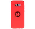 Softcase voor Galaxy S8 Plus Hoesje met Ring Houder Rood