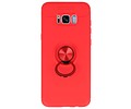 Softcase voor Galaxy S8 Plus Hoesje met Ring Houder Rood