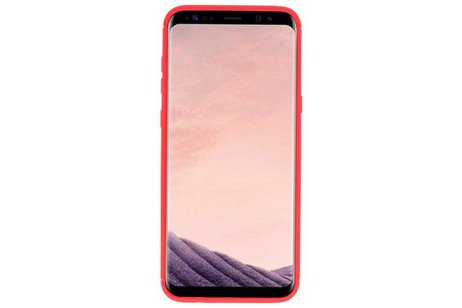 Softcase voor Galaxy S8 Plus Hoesje met Ring Houder Rood