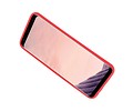 BAOHU Softcase Telefoonhoesje - Geschikt voor Samsung Galaxy S8 Plus Hoesje met Ring Houder Rood