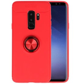 BAOHU Softcase voor Samsung Galaxy S9 Plus Hoesje met Ring Houder Rood
