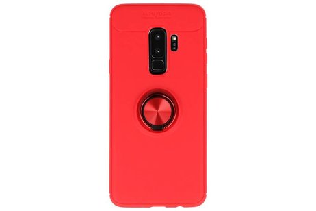 Softcase voor Galaxy S9 Plus Hoesje met Ring Houder Rood