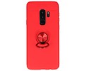 Softcase voor Galaxy S9 Plus Hoesje met Ring Houder Rood