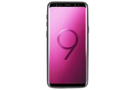 BAOHU Softcase Telefoonhoesje - Geschikt voor Samsung Galaxy S9 Hoesje met Ring Houder Zwart