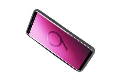 Softcase voor Galaxy S9 Hoesje met Ring Houder Zwart