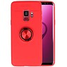 Softcase voor Samsung Galaxy S9 Hoesje met Ring Houder Rood