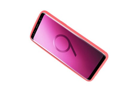 BAOHU Softcase Telefoonhoesje - Geschikt voor Samsung Galaxy S9 Hoesje met Ring Houder Rood