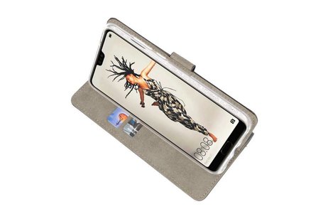 BAOHU Hoesje Geschikt voor de Huawei P20 - Kaarthouder Book Case Telefoonhoesje - Zwart