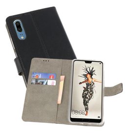 BAOHU Huawei P20 Hoesje Kaarthouder Book Case Telefoonhoesje Zwart