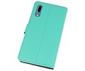 BAOHU Hoesje Geschikt voor de Huawei P20 - Kaarthouder Book Case Telefoonhoesje - Groen