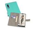 BAOHU Hoesje Geschikt voor de Huawei P20 - Kaarthouder Book Case Telefoonhoesje - Groen
