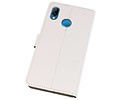 BAOHU Hoesje Geschikt voor de Huawei P20 Lite - Kaarthouder Book Case Telefoonhoesje - Wit