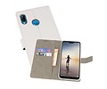 BAOHU Hoesje Geschikt voor de Huawei P20 Lite - Kaarthouder Book Case Telefoonhoesje - Wit