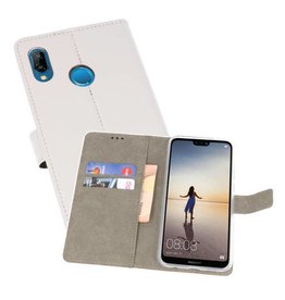 BAOHU Huawei P20 Lite Hoesje Kaarthouder Book Case Telefoonhoesje Wit