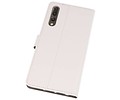 BAOHU Hoesje Geschikt voor de Huawei P20 Pro - Kaarthouder Book Case Telefoonhoesje - Wit