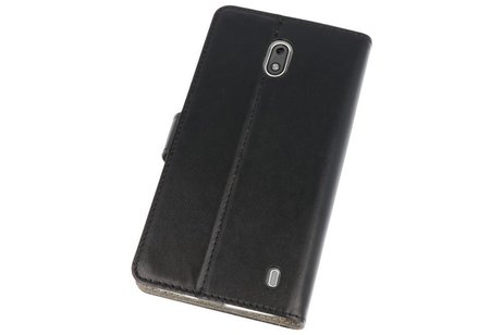BAOHU Hoesje Geschikt voor de Nokia 2 - Kaarthouder Book Case Telefoonhoesje - Zwart