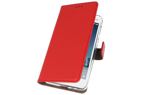 BAOHU Hoesje Geschikt voor de Nokia 2 - Kaarthouder Book Case Telefoonhoesje - Rood