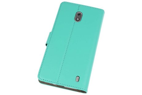 BAOHU Hoesje Geschikt voor de Nokia 2 - Kaarthouder Book Case Telefoonhoesje - Groen