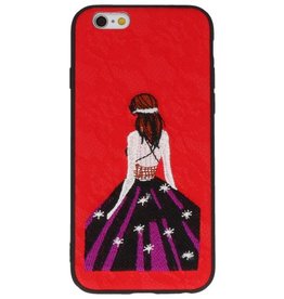 BAOHU Prinses Borduurwerk iPhone 6 Hoesje Rood