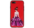 Prinses Borduurwerk iPhone 8 / 7 Hoesje Rood