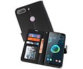 BAOHU Wallet Cases Hoesje Geschikt voor HTC Desire 12 Plus - Zwart