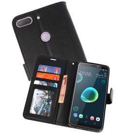 BAOHU Wallet Cases Hoesje voor HTC Desire 12 Plus Zwart