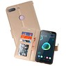 Wallet Cases Hoesje voor HTC Desire 12 Plus Goud