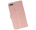 BAOHU Wallet Cases Hoesje Geschikt voor HTC Desire 12 Plus - Roze