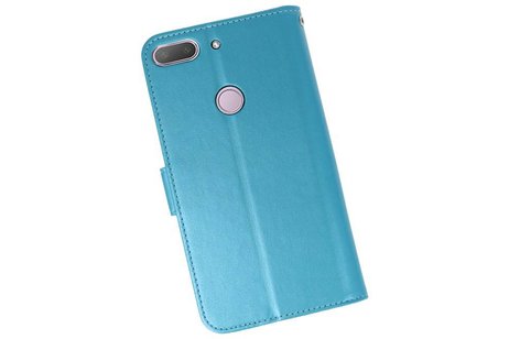 BAOHU Wallet Cases Hoesje Geschikt voor HTC Desire 12 Plus - Turquoise