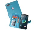 BAOHU Wallet Cases Hoesje Geschikt voor HTC Desire 12 Plus - Turquoise