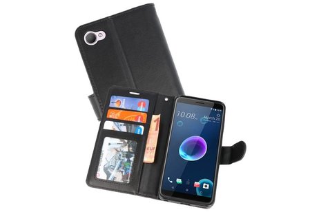 BAOHU Wallet Cases Hoesje Geschikt voor HTC Desire 12 - Zwart
