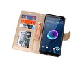 Wallet Cases Hoesje voor HTC Desire 12 Goud