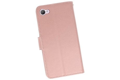 BAOHU Wallet Cases Hoesje Geschikt voor HTC Desire 12 - Roze