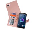 BAOHU Wallet Cases Hoesje Geschikt voor HTC Desire 12 - Roze