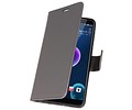 BAOHU Wallet Cases Hoesje Geschikt voor HTC Desire 12 - Grijs