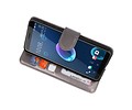 BAOHU Wallet Cases Hoesje Geschikt voor HTC Desire 12 - Grijs