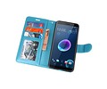 BAOHU Wallet Cases Hoesje Geschikt voor HTC Desire 12 - Turquoise