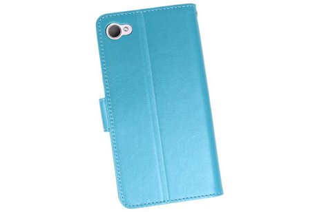BAOHU Wallet Cases Hoesje Geschikt voor HTC Desire 12 - Turquoise