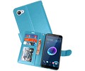 Wallet Cases Hoesje voor HTC Desire 12 Turquoise