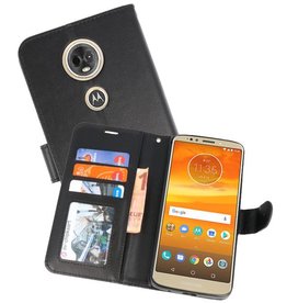 BAOHU Wallet Cases Hoesje voor Moto E5 Plus Zwart