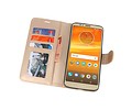 BAOHU Wallet Cases Hoesje Geschikt voor Moto E5 Plus Goud