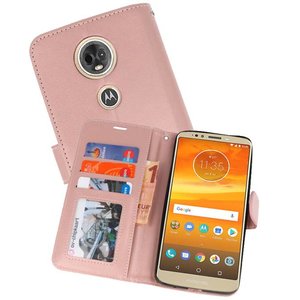 BAOHU Wallet Cases Hoesje Geschikt voor Moto E5 Plus Roze