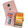 BAOHU Wallet Cases Hoesje voor Moto E5 Plus Roze