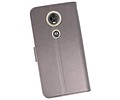 BAOHU Wallet Cases Hoesje Geschikt voor Moto E5 Plus Grijs