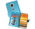 BAOHU Wallet Cases Hoesje Geschikt voor Moto E5 Plus Turquoise