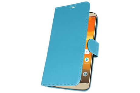BAOHU Wallet Cases Hoesje Geschikt voor Moto E5 Plus Turquoise