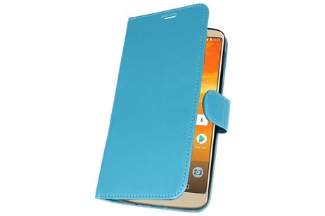 Wallet Cases Hoesje voor Moto E5 Plus Turquoise
