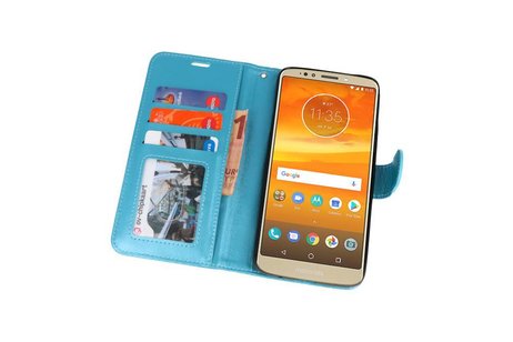 BAOHU Wallet Cases Hoesje Geschikt voor Moto E5 Plus Turquoise