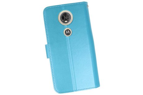 Wallet Cases Hoesje voor Moto E5 Plus Turquoise